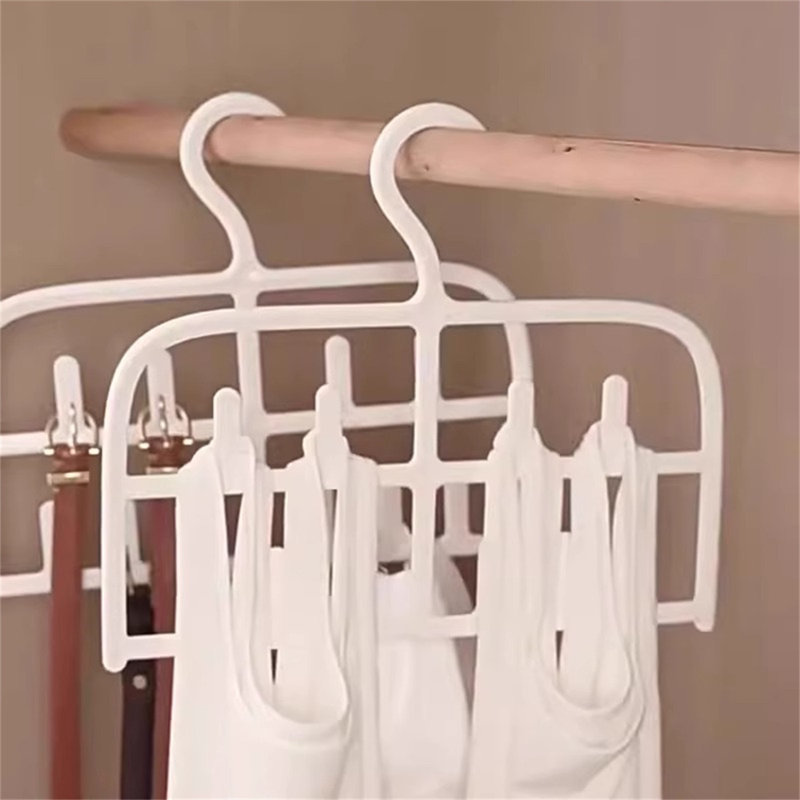 Cintre antidérapant double couche et multifonctionnel, 4