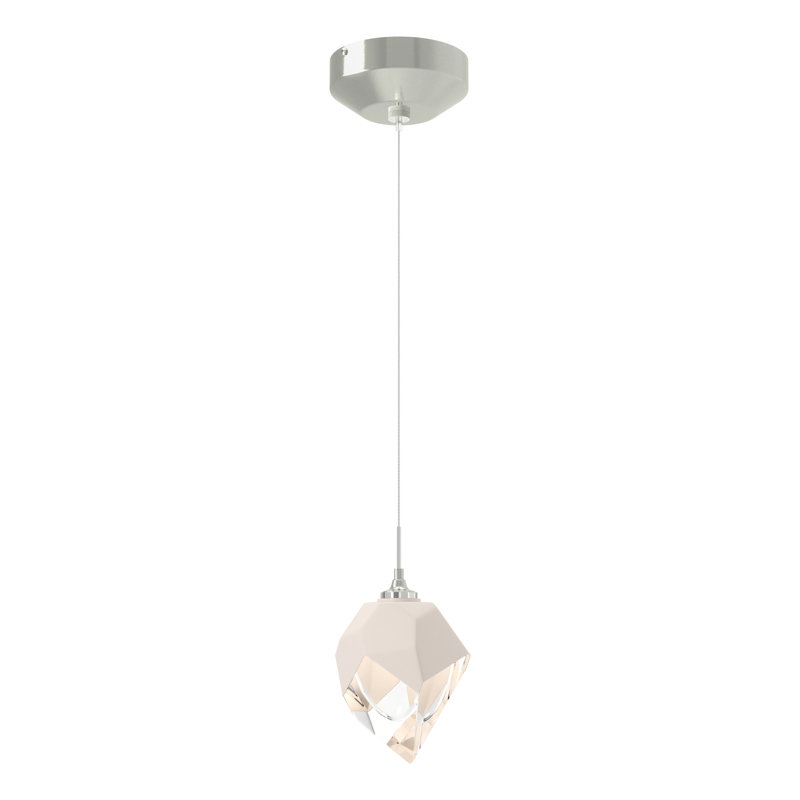 Chrysalis 1 - Light Single Geometric Pendant, White, Sterling