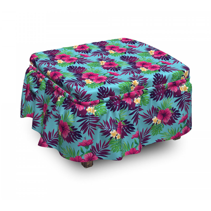 Housse pour repose-pieds forest leaves