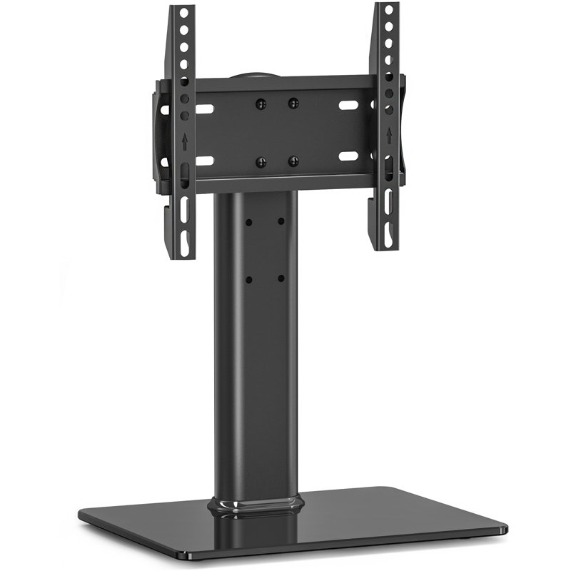 Support de bureau noir pour écrans de plus de 50 po pouvant supporter jusqu'à 99 lb