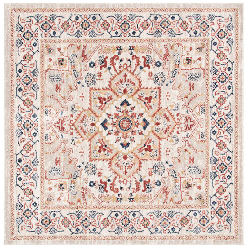 Tapis beige/ivoire oriental Casetta, Rectangle 4 pi x 6 pi