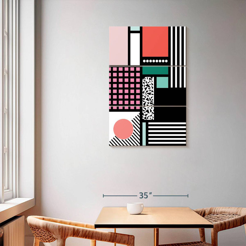 Motifs abstraits pastel Avery, H 57 po x l 36 po