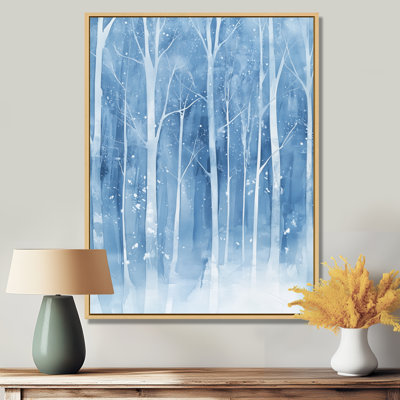 Winter Forest Wall Art, Snowy Trees Canvas, Cranebrook