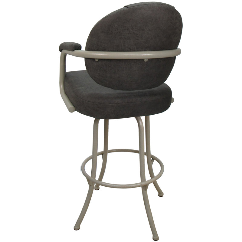 Tabouret de comptoir pivotant 26,00 po Gurtejveer, Beige, Brun
