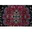 Tapis traditionnel chinois à motif de teinture végétale noir et rose 6 x 9