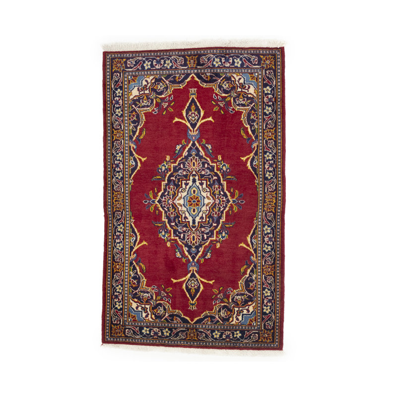 Petit tapis oriental noué à la main 2 pi 8 po x 4 pi 5 po