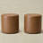 18" Wide Faux Leather Round Upholstered Ottoman Set Of 2-1255653684