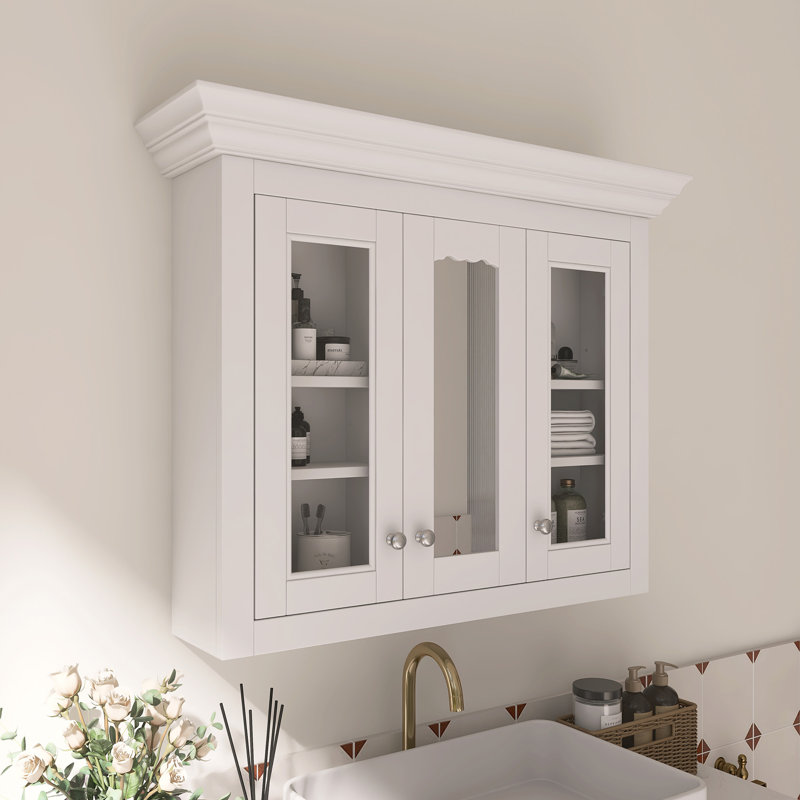 Armoire de salle de bain murale avec miroir