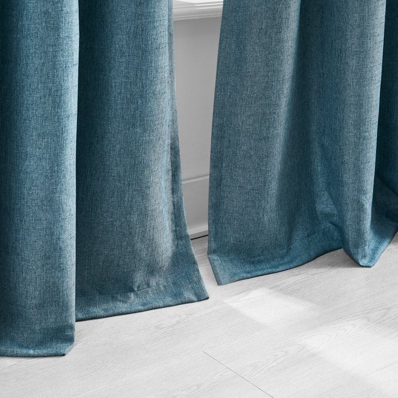 Paire de rideaux 100% occultant Meena, Bleu