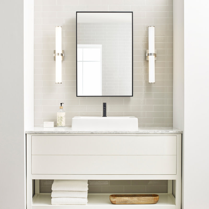 Lynk 1 - Light LED Bath Bar, Satin Nickel