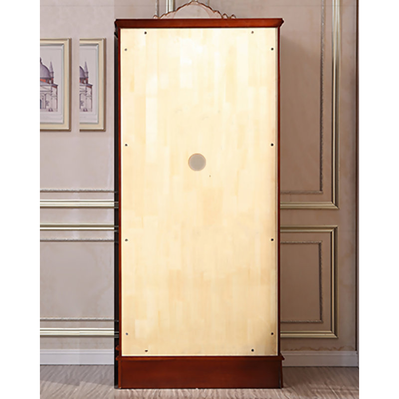Armoire sculptée en chêne de style européen, H 90,55 po x l 35,43 po x P 23,62 po