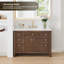 Lala 48" Single Bathroom Vanity with Grain White Engineered Stone Countertop with Mirror-1726873493