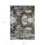 Tapis intérieur lavable abstrait taupe brun et doré 5 pi x 8 pi