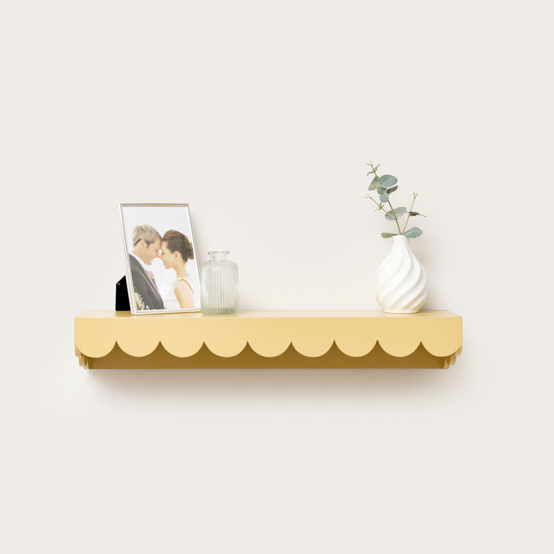 Aburto Wood Floating Shelf, Mustard