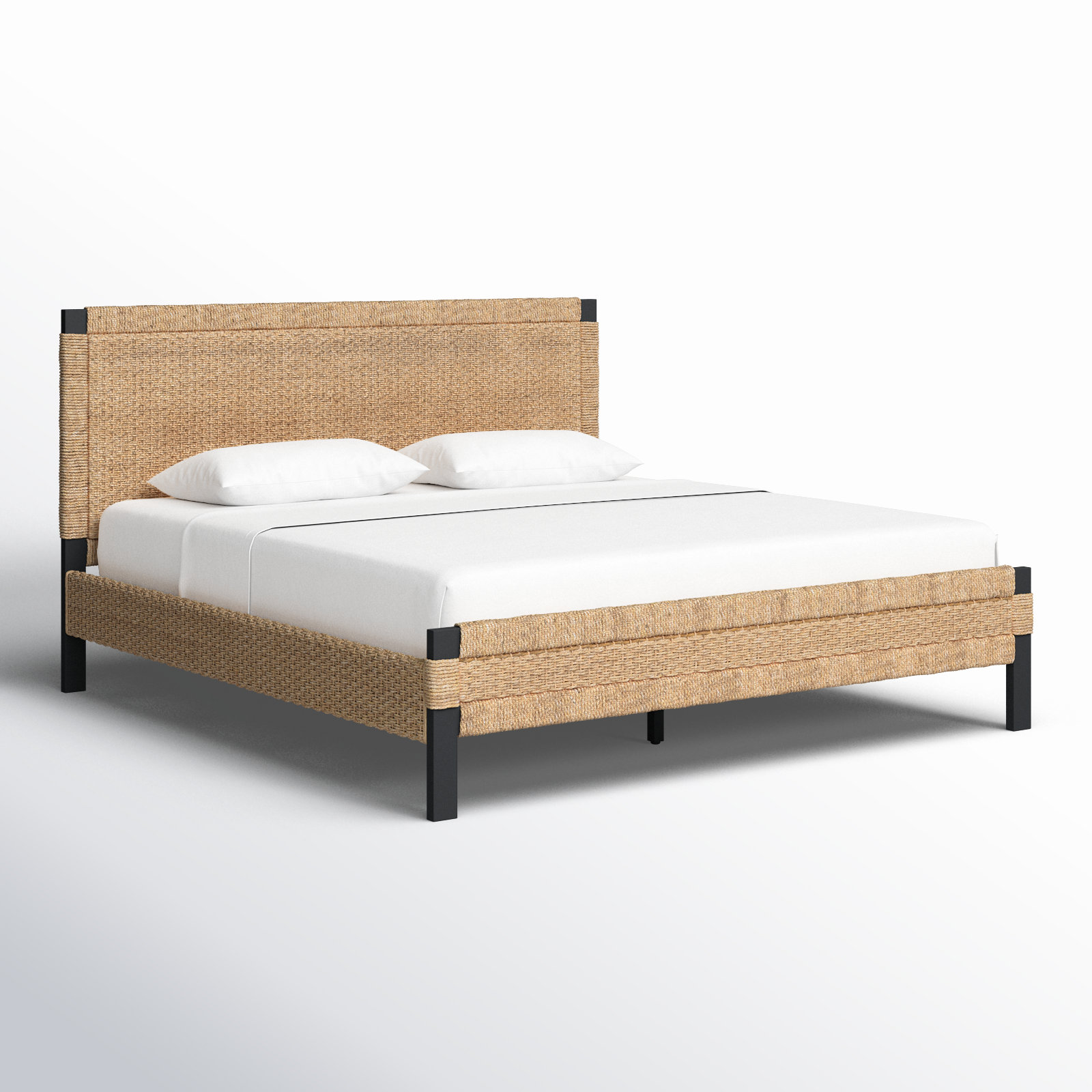 Low-Profile Mahogany Bed, King