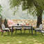 Ensemble de table de salle à manger et de chaise de cuisine en pierre frittée 9 pièces Abshure
