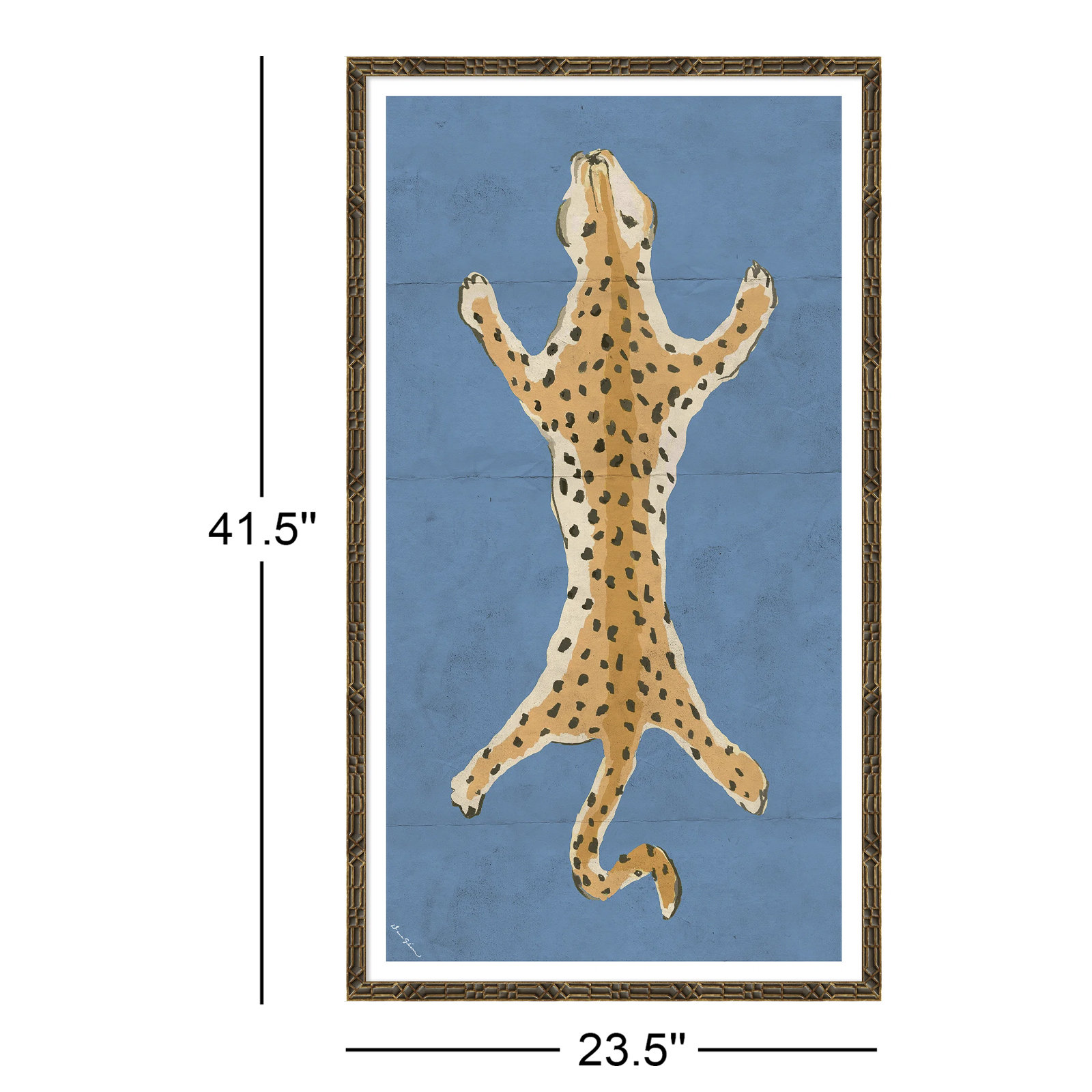 Leopard in Blue Painting by Dana Gibson