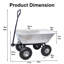 Chariot de jardin à double roue de 4 pi³ avec une capacité de 600 lb et un système de basculement rapide-134112701