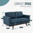 Kernis Modern 2-Seater Loveseat Sofa Upholstered Living Room Couch with Birch Wood Legs, Premium Leather or Mesh Foam Cushions for Home and Living Room-1904411208