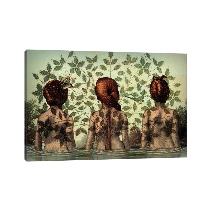 Sœurs par Catrin Welz-Stein - reproduction, H 8 po x l 12 po x P 0,75 po, Toile tendue, Pas de tapis