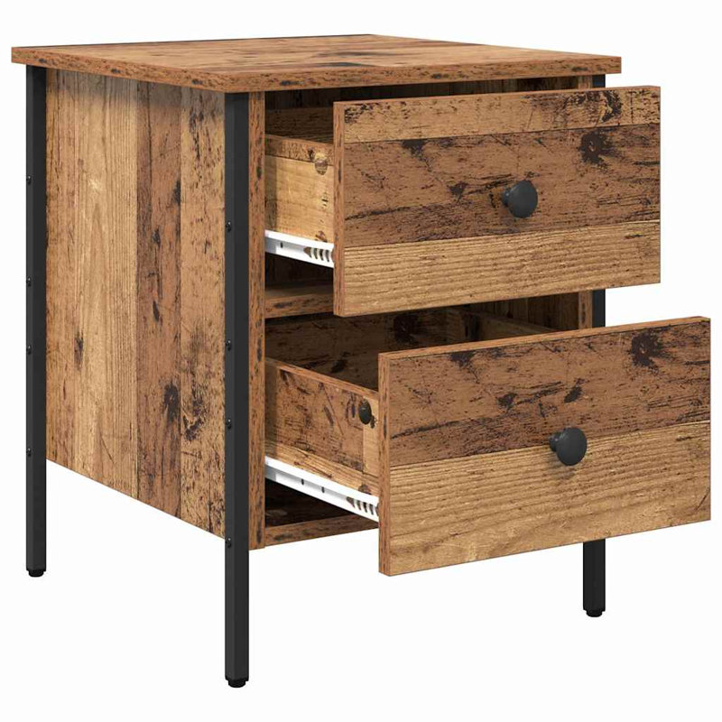Bedside Cabinet With Drawer 40 X 42 X 50 Cm, Old Wood