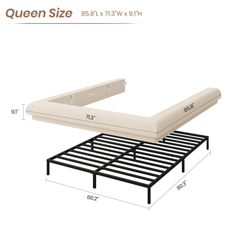 Base de lit plateforme flottante Modern