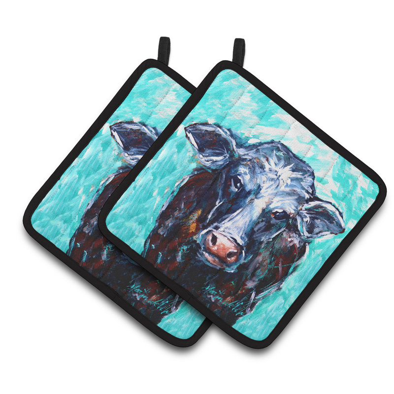 Cuisinier poignée de vache moo caroline de trésors