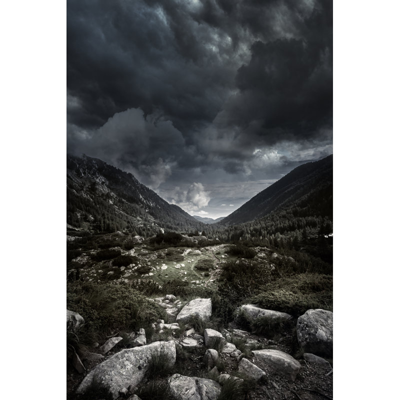 Mountains At Storm by Da-kuk - No Frame Print on Canvas, 91cm H x 61cm W