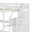 Lit mezzanine avec bureau et tablettes, deux tiroirs intégrés, escalier de rangement-132134203-132134202