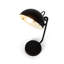 Ensemble de 2 lampes de table Kryo, cadre incurvé, abat-jour dôme pivotant, métal noir 24 po