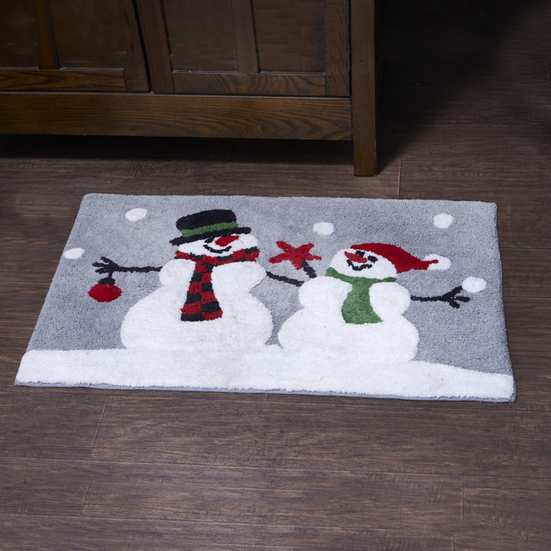 Epes Cotton Blend Non-Slip Bath Rug