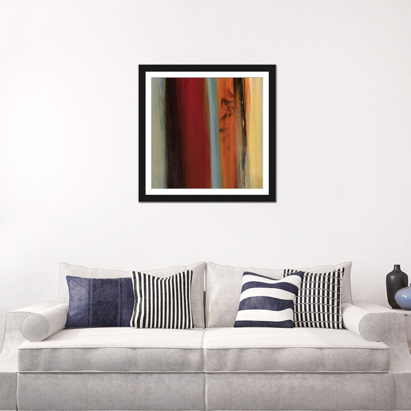 «District I», reproduction sur toile, H 16 po x l 16 po x P 1 po, Papier d'art encadré noir, Blanc