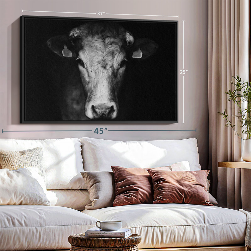 " Pondering Cow ", 37" H x 25" W