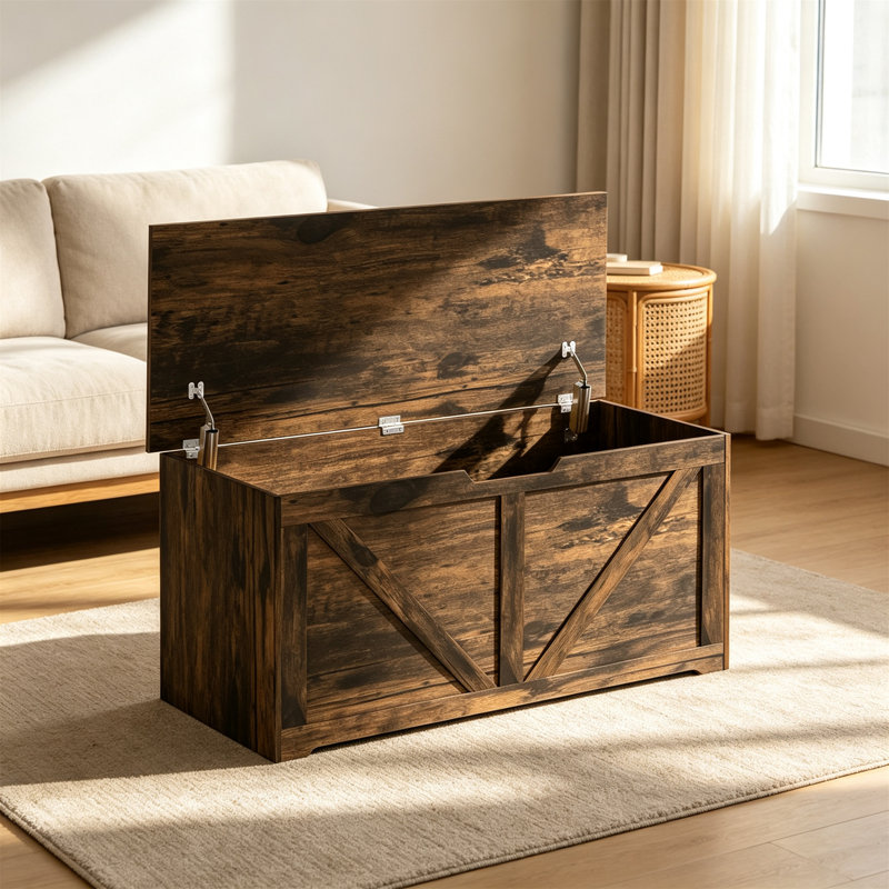 127L Home Storage Box, Rustic Brown