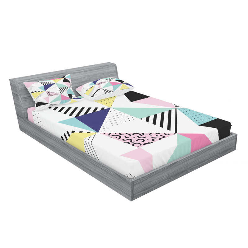 Microfiber Sheet Set, Queen Sheet Set with Fitted Sheet