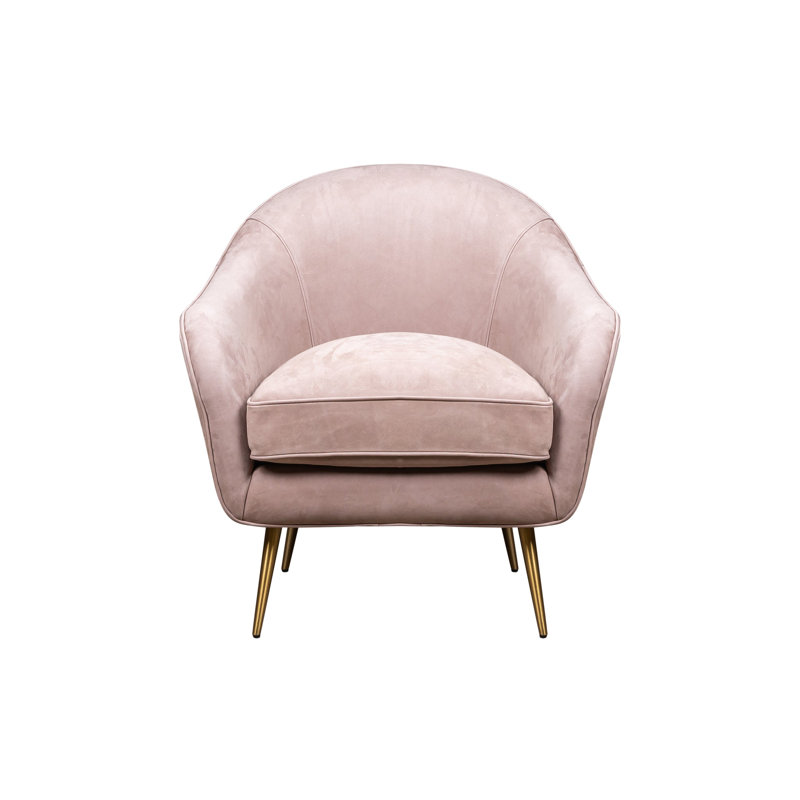 Leo Armchair, Taupe Genuine Leather