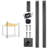8 Ft Shade Sail Pole Post with Bracket Clamp