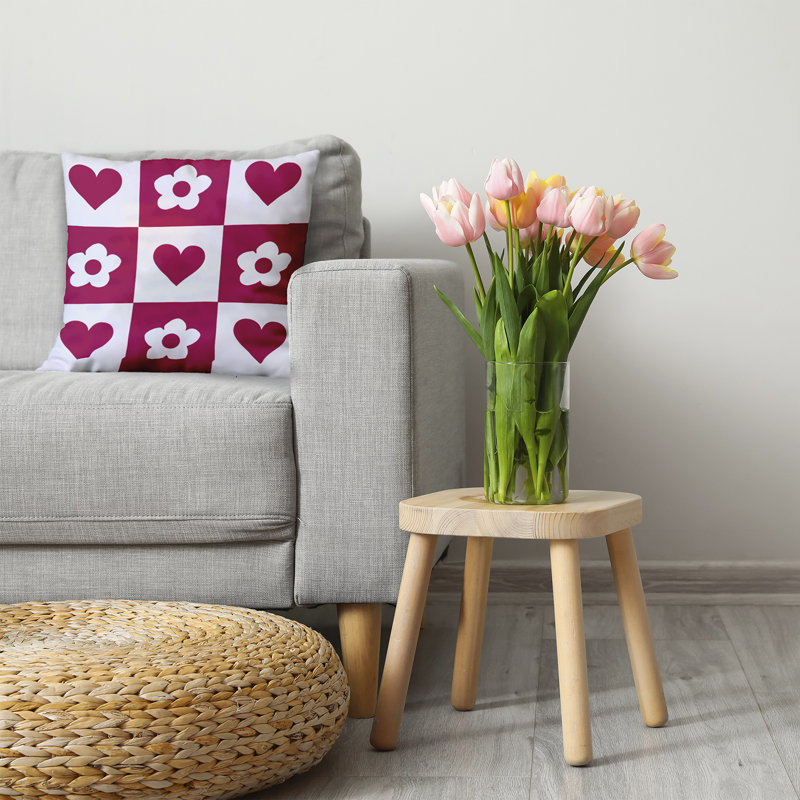 Reversible Throw Pillow, 26" H x 26" W, Square