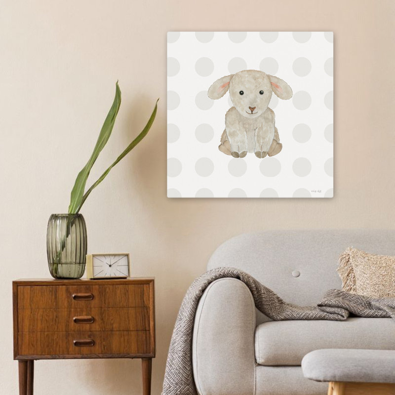 Bébé agneau, art contemporain, H 24 po x l 24 po