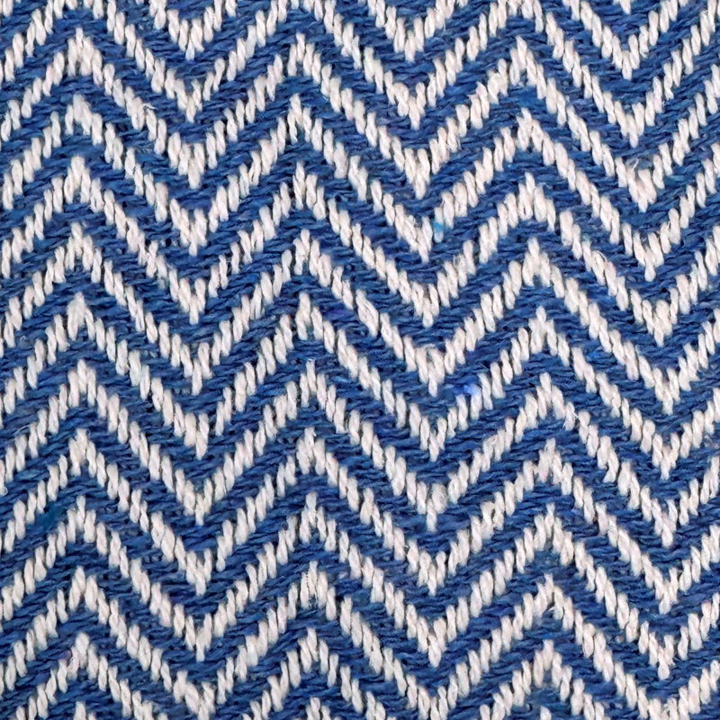 Audley Chevron Herringbone Throw Blanket, 150 cm x 200 cm, Blue