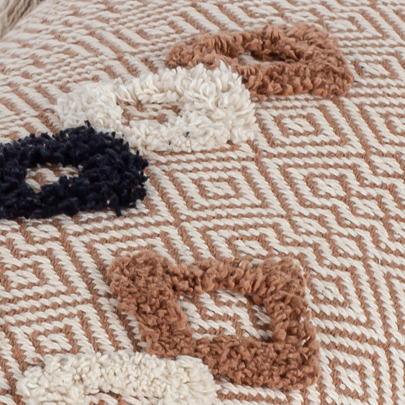 Benji Geometric Rectangular Throw Cushion, Cinnamon