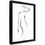 Black Framed Vintage silhouette lines Wall Art Retro Style Framed Prints-826766926