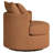 Quinn Burnt Orange Upholstered Swivel Accent Chair-1758902703