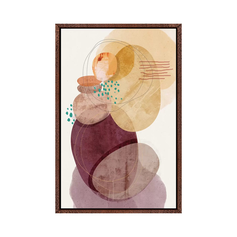 Rust - Painting on Canvas, Classic Brown Wood Floater Framed, 101.6cm H x 66.04cm W x 3.81cm D