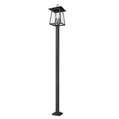 Luminaire d'extérieur sur pied 5 lumières Solis en noir