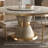White Natural Marble Round  Dining Table Sets