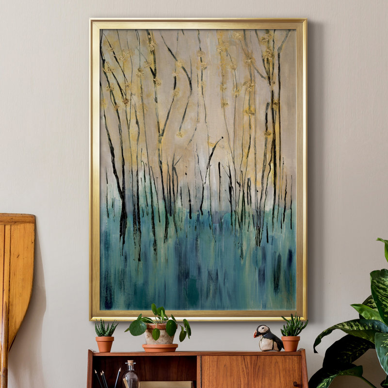 Mountain Air - Peinture sur toile encadrée, H 22,5 po x l 30,5 po x P 1,5 po, Cadre doré