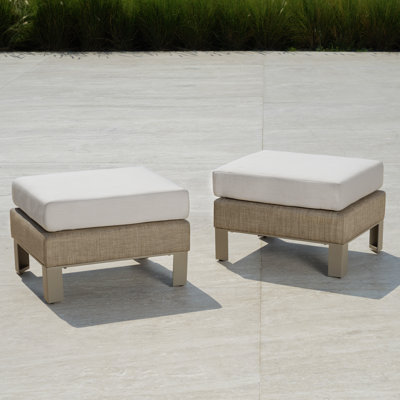 Ensemble de 2 repose-pieds d'extérieur club Santrez - beige Fenouil Santrez