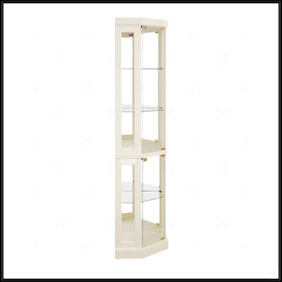Vitrine d'angle vitrée d'angle