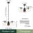 3-light Modern Black Chandeliers